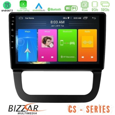 Bizzar CS Series 4Core Android13 2+32GB VW Jetta Navigation Multimedia Tablet 10