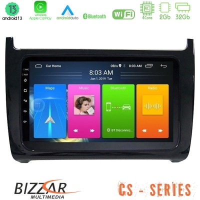 Bizzar CS Series 4Core Android13 2+32GB Vw Polo Navigation Multimedia Tablet 9