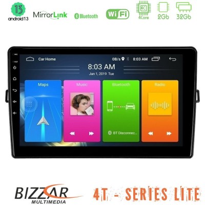 Bizzar 4T Series Toyota Auris 4Core Android13 2+32GB Navigation Multimedia Tablet 10