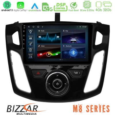 Bizzar M8 Series Ford Focus 2012-2018 8core Android13 4+32GB Navigation Multimedia Tablet 9