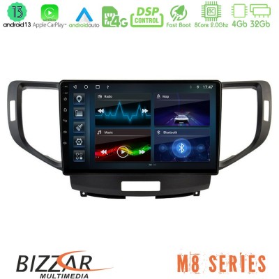 Bizzar M8 Series Honda Accord 2008-2015 8core Android13 4+32GB Navigation Multimedia Tablet 9