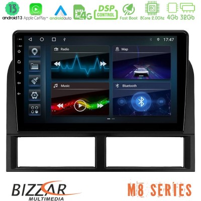 Bizzar M8 Series Jeep Grand Cherokee 1999-2004 8core Android13 4+32GB Navigation Multimedia Tablet 9