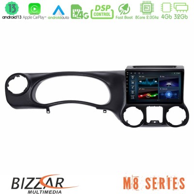 Bizzar M8 Series Jeep Wrangler 2011-2014 8Core Android13 4+32GB Navigation Multimedia Tablet 10