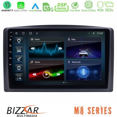 Bizzar M8 Series Mercedes Vito 2015-2021 8core Android13 4+32GB Navigation Multimedia Tablet 10