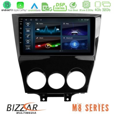 Bizzar M8 Series Mazda RX8 2008-2012 8Core Android13 4+32GB Navigation Multimedia Tablet 9