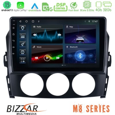 Bizzar M8 Series Mazda MX-5 2005-2015 8core Android13 4+32GB Navigation Multimedia Tablet 9