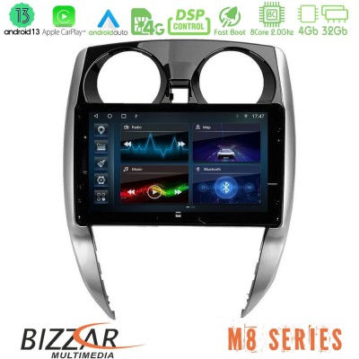 Bizzar M8 Series Nissan Note 2013-2018 8core Android13 4+32GB Navigation Multimedia Tablet 10