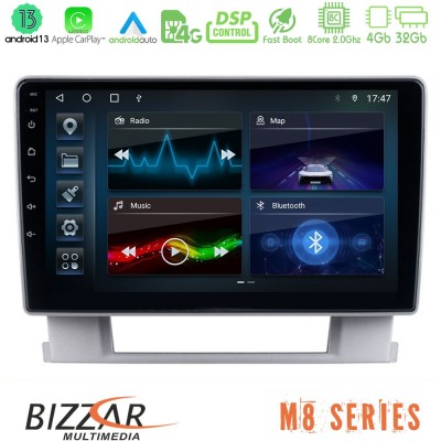 Bizzar M8 Series Opel Astra J 2010-2014 8core Android13 4+32GB Navigation Multimedia Tablet 9