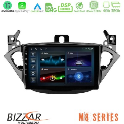 Bizzar M8 Series Opel Corsa E/Adam 8core Android13 4+32GB Navigation Multimedia Tablet 9