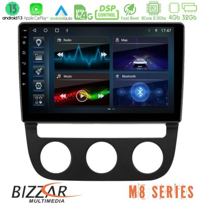 Bizzar M8 Series VW Jetta 8core Android13 4+32GB Navigation Multimedia Tablet 10