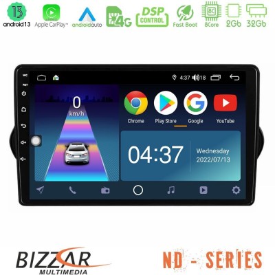 Bizzar ND Series 8Core Android13 2+32GB Fiat Tipo 2015-2022 (Hatchback) Navigation Multimedia Tablet 9