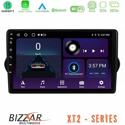 Bizzar XT2 Series 4Core Android13 2+32GB Fiat Tipo 2015-2022 (Hatchback) Navigation Multimedia Tablet 9