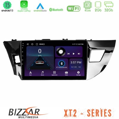 Bizzar XT2 Series 4Core Android13 2+32GB Toyota Corolla 2014-2016 Navigation Multimedia Tablet 10