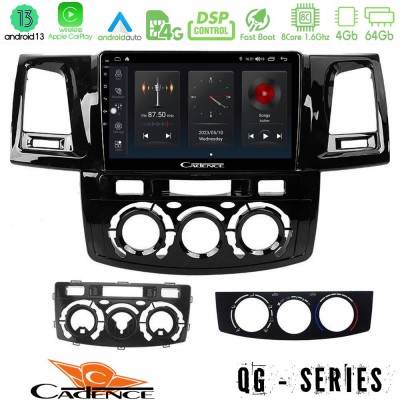 Cadence QG Series 8Core Android13 4+64GB Toyota Hilux 2007-2011 Navigation Multimedia Tablet 9