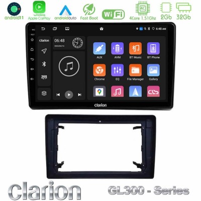 Clarion GL300 Series 4Core Android11 2+32GB Chrysler / Dodge / Jeep Navigation Multimedia Tablet 10