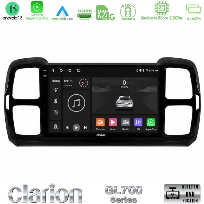 Clarion GL700 Series Citroen DS5 Aircross 2017-2021 8Core Android13 4+64GB Navigation Multimedia Tablet 9″ Με Carplay & Android Auto Με Carplay & Android Auto