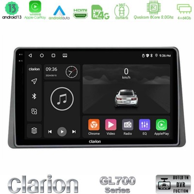 Clarion GL700 Series Dacia Duster 2022-2024 8Core Android13 4+64GB Navigation Multimedia Tablet 9″ Με Carplay & Android Auto Με Carplay & Android Auto