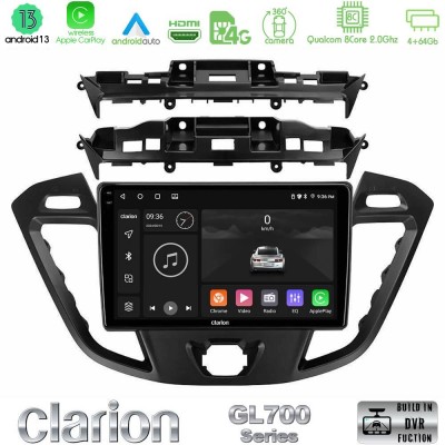 Clarion GL700 Series 8Core Android13 4+64GB Ford Transit Custom/Tourneo Custom Navigation Multimedia Tablet 9