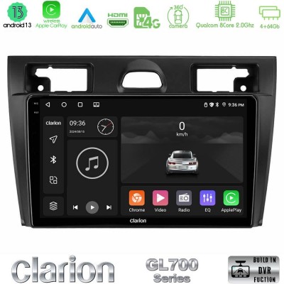 Clarion GL700 Series 8Core Android13 4+64GB Ford Fiesta/Fusion Navigation Multimedia Tablet 9