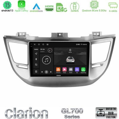 Clarion GL700 Series 8Core Android13 4+64GB Hyundai Tucson 2015-2018 Navigation Multimedia Tablet 9