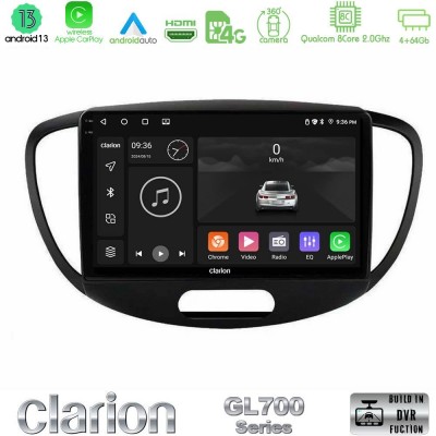 Clarion GL700 Series 8Core Android13 4+64GB Hyundai i10 2008-2014 Navigation Multimedia Tablet 9