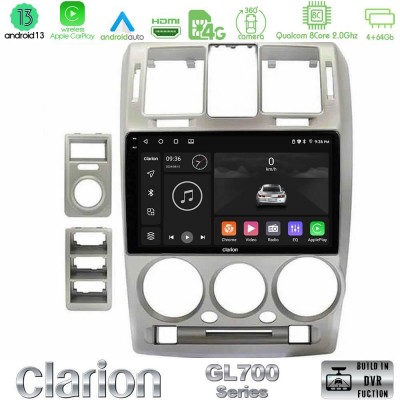 Clarion GL700 Series Hyundai Getz 2002-2009 8Core Android13 4+64GB Navigation Multimedia Tablet 9″ Με Carplay & Android Auto Με Carplay & Android Auto