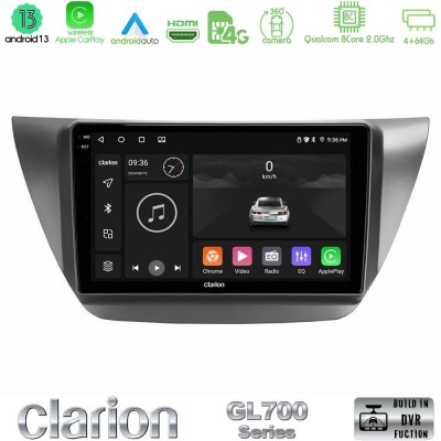 Clarion GL700 Series 8Core Android13 4+64GB Mitsubishi Lancer 2004 – 2008 Navigation Multimedia Tablet 9