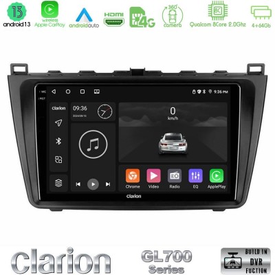 Clarion GL700 Series 8Core Android13 4+64GB Mazda 6 2008-2012 Navigation Multimedia Tablet 9