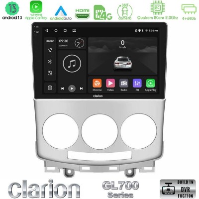 Clarion GL700 Series Mazda 5 2004-2010 8Core Android13 4+64GB Navigation Multimedia Tablet 9″ Με Carplay & Android Auto