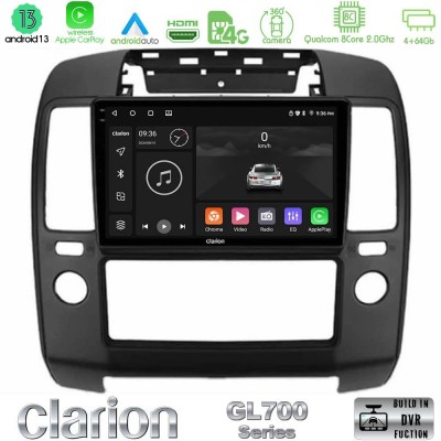 Clarion GL700 Series 8Core Android13 4+64GB Nissan Navara Navigation Multimedia Tablet 9