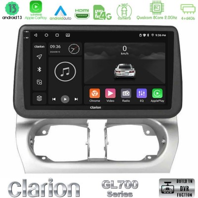 Clarion GL700 Series Opel Corsa C/Combo C 8Core Android13 4+64GB Navigation Multimedia Tablet 9″ Με Carplay & Android Auto