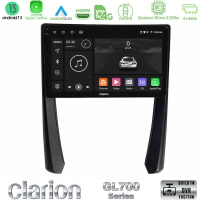 Clarion GL700 Series 8Core Android13 4+64GB Porsche 911/Cayman/Boxster Navigation Multimedia Tablet 9