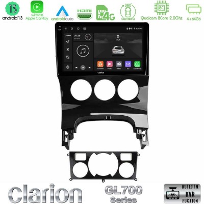 Clarion GL700 Series 8Core Android13 4+64GB Peugeot 3008 AUTO A/C Navigation Multimedia Tablet 9