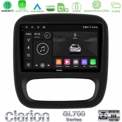 Clarion GL700 Series 8Core Android13 4+64GB Renault/Nissan/Opel/Fiat Navigation Multimedia Tablet 9