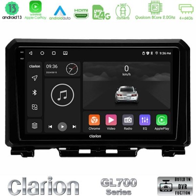 Clarion GL700 Series 8Core Android13 4+64GB Suzuki Jimny 2018-2022 Navigation Multimedia Tablet 9