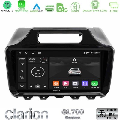 Clarion GL700 Series Toyota iQ 2008 – 2015 8Core Android13 4+64GB Navigation Multimedia Tablet 9″ Με Carplay & Android Auto Με Carplay & Android Auto