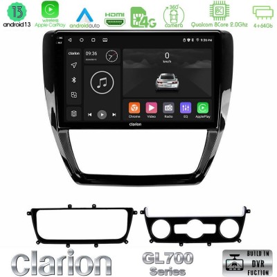 Clarion GL700 Series 8Core Android13 4+64GB VW Jetta Navigation Multimedia Tablet 10