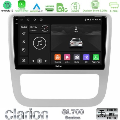 Clarion GL700 Series 8Core Android13 4+64GB VW Scirocco 2008-2014 Navigation Multimedia Tablet 9