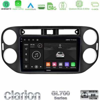 Clarion GL700 Series 8Core Android13 4+64GB VW Tiguan Navigation Multimedia Tablet 9