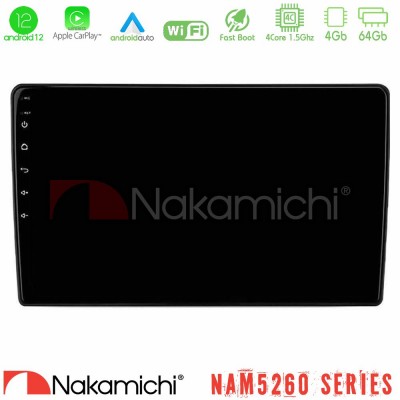 Nakamichi NAM5260 Series Alfa Romeo Mito 2008-2014 4Core Android12 4+64GB Navigation Multimedia Tablet 9