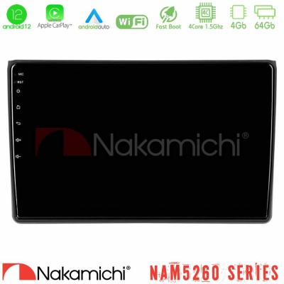 Nakamichi NAM5260 Series 4Core Android12 4+64GB Audi A4 B7 Navigation Multimedia Tablet 9