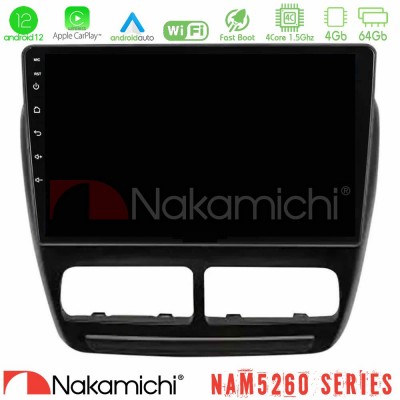 Nakamichi NAM5260 Series 4Core Android12 4+64GB Fiat Doblo / Opel Combo 2010-2014 Navigation Multimedia Tablet 9