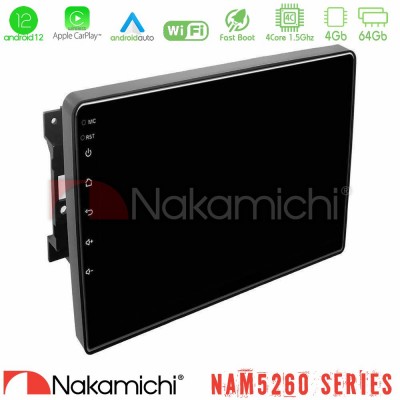 Nakamichi NAM5260 Series 4Core Android12 4+64GB Chrysler / Dodge / Jeep Navigation Multimedia Tablet 10