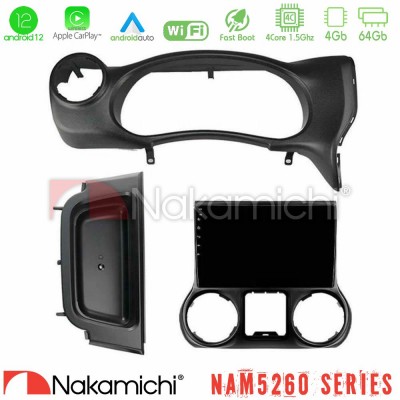 Nakamichi NAM5260 Series 4Core Android12 4+64GB Jeep Wrangler 2014-2017 Navigation Multimedia Tablet 9