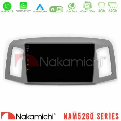 Nakamichi NAM5260 Series 4Core Android12 4+64GB Jeep Grand Cherokee 2005-2007 Navigation Multimedia Tablet 10