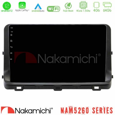 Nakamichi NAM5260 Series 4Core Android12 4+64GB Kia Ceed 2018-2023 Navigation Multimedia Tablet 9