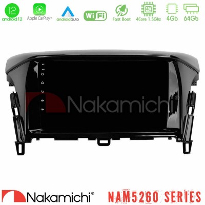 Nakamichi NAM5260 Series 4Core Android12 4+64GB Mitsubishi Eclipse Cross Navigation Multimedia Tablet 9