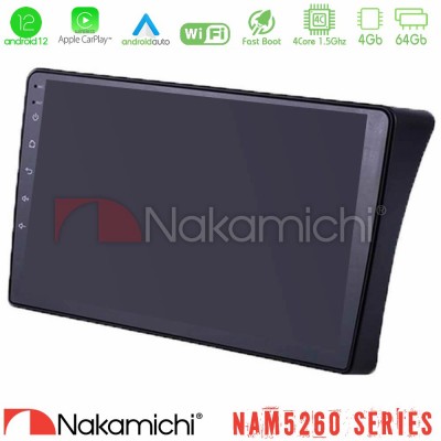 Nakamichi NAM5260 Series 4Core Android12 4+64GB Nissan Navara D40 Navigation Multimedia Tablet 9