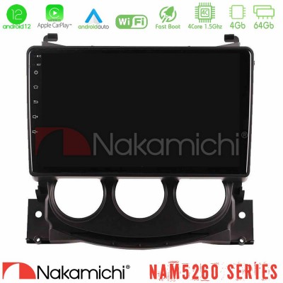 Nakamichi NAM5260 Series Nissan 370Z 2009-2013 4Core Android12 4+64GB Navigation Multimedia Tablet 9″ Με Carplay & Android Auto