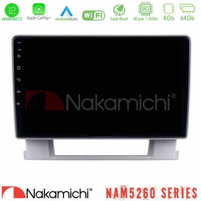 Nakamichi NAM5260 Series 4Core Android12 4+64GB Opel Astra J 2010-2014 Navigation Multimedia Tablet 9